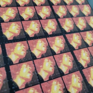 Original 2013 infrared Jimi Hendrix heads not reprints Blotter Art Print
