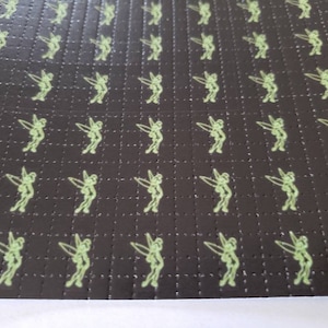 Original Rare tinkerbell Green on Black vintage Blotter Art Print.