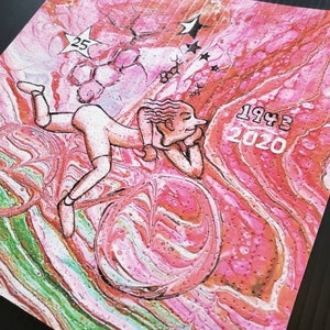 2020 Bicyle Day Red Blotter Art Print