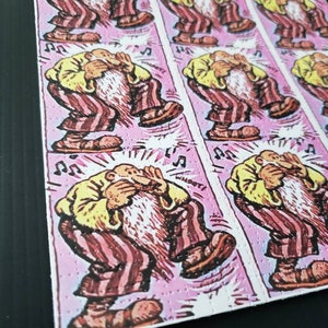 Musical Mr. Natural 9 panel Blotter Art Print