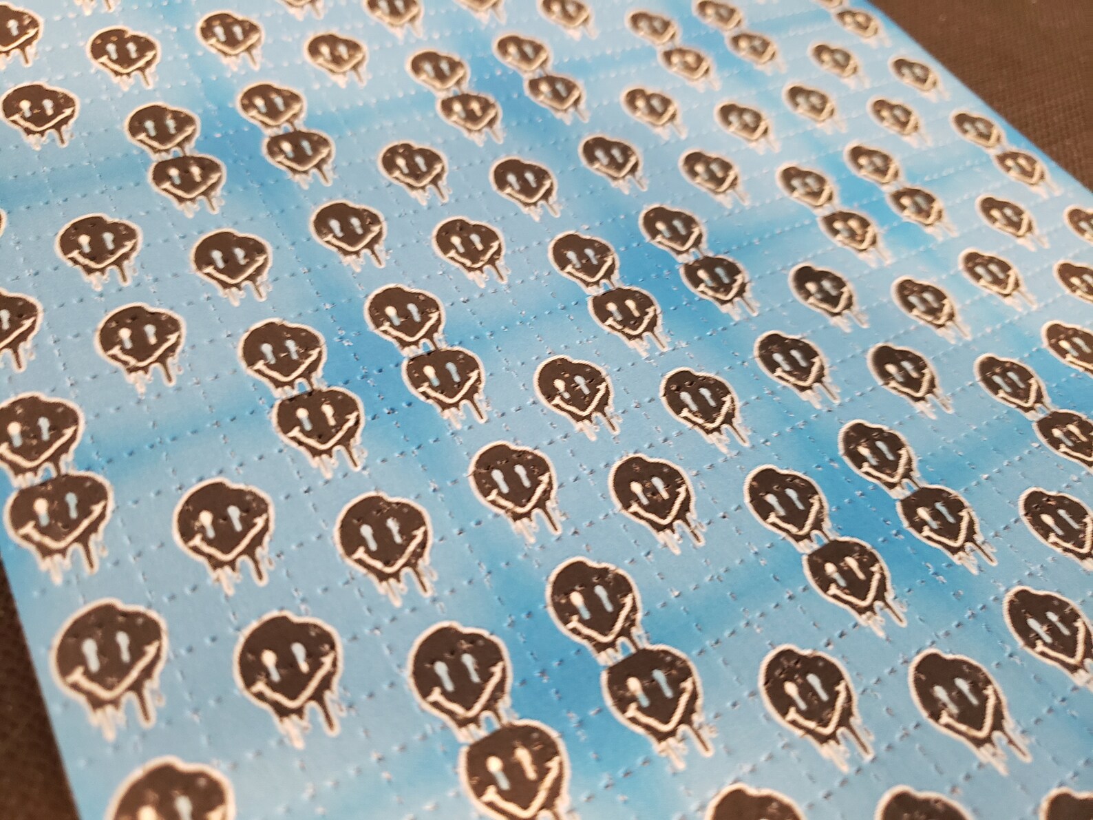 Smiley Botter Melting Smileys Blue Variant Blotter Art Print - Etsy