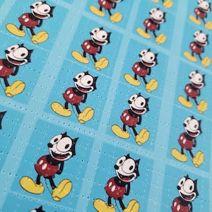Felix The Mouse Blue Panels Blotter art Print.