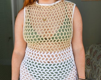 Hand Knit Dress, Crochet Dress, Crochet Coverup, Crochet Dress Women, Beach Cover Up, Festival Outfit, Boho Dress, Hippie Dress