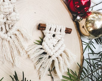 Macrame Ornament | Cinnamon Stick | Stocking Stuffer