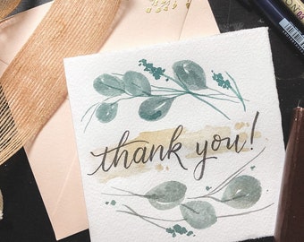 Thank you note | eucalyptus | floral card