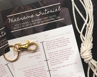 Macrame Key Chain | Tutorial and Supplies | stocking stuffer