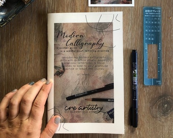 Modern Calligraphy Workbook and Pen | mindfulness practice