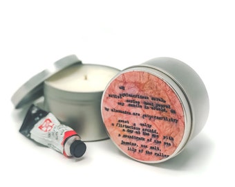 Soy Candle | "Quinacridone Coral" | exotic, sweet, and salty