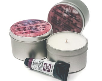 Soy Candle | "Rose of Ultramarine" | romance, plum, amber, musk