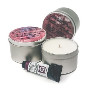 Soy Candle | &quot;Rose of Ultramarine&quot; | romance, plum, amber, musk