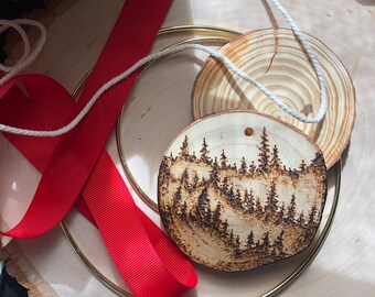 Wooden Ornament - Tree Scape
