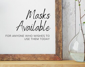 Dollar Download: Masks for guests