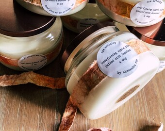 Soy Candle | "Quinacridone Gold" | maple and apples for the holiday season