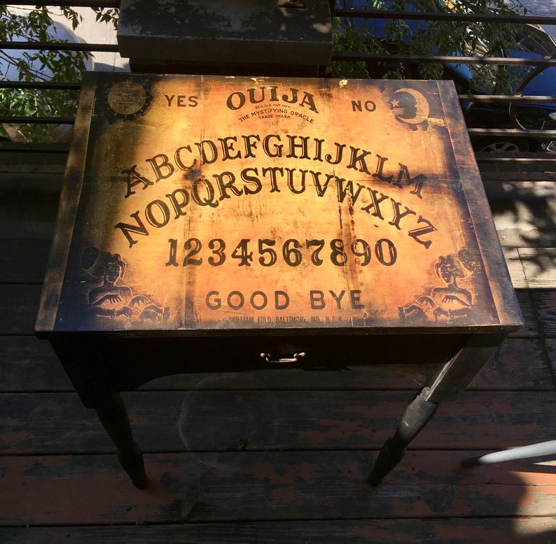 Vintage Rustic Ouija Board Side Table | Etsy