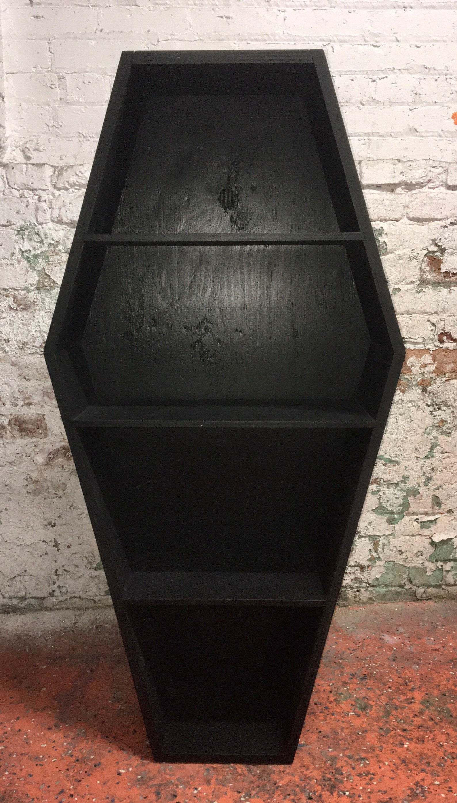 Black Coffin Bookcase Etsy