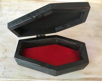Handmade Miniature Coffin Jewelry/Keepsake Box