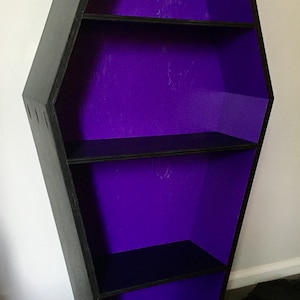 Purple Reign 4 ft Coffin Bookcase/Bookshelf/Shelving Unit (P560-7)