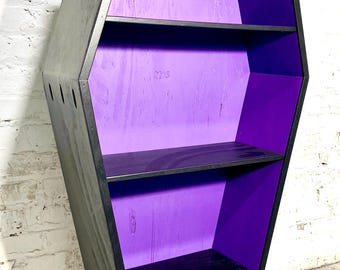 Purple Reign 4 ft Coffin Bookcase/Bookshelf/Shelving Unit (P560-7)