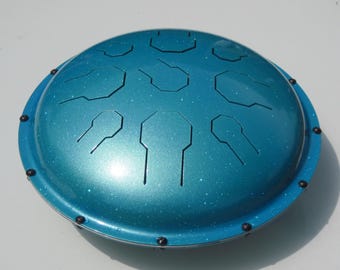 Stainless Steel Double Tropical "Mod" VibeDrum – Standard - 18 Notes - in Various Scales at 440 or 432 Hz - Handpan - Steel Tongue Drum