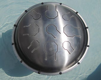 Stainless Steel Single "Mod" Vibedrum - Natural - in Various scales - Steel Tongue Drum - Handpan Drum - Hand Drum - World Percussion