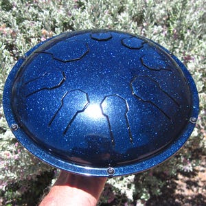 Mini-MOD-VibeDrum – Stainless Steel - 9.75&quot; - Stardust – 8 Notes - Various  Scales - Steel Tongue drum - Handpan - Steel Drum - Hand Drum