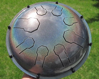 Mini-MOD-VibeDrum – Stainless Steel - 9.75" - Moonshine – 8 Notes - Various  Scales - Steel Tongue drum - Handpan - Steel Drum - Hand Drum