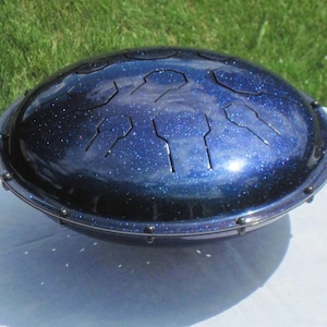 Stainless Steel Double Stardust “Mod” VibeDrum - Standard – 18 Notes – in Various Scales - Handpan - Steel Tongue Drum