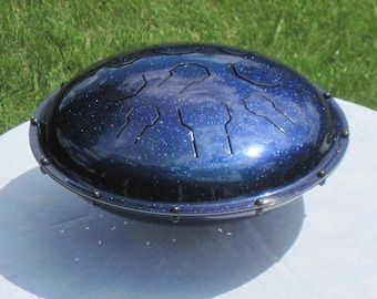 Stainless Steel Double Stardust “Mod” VibeDrum - Standard – 18 Notes – in Various Scales - Handpan - Steel Tongue Drum