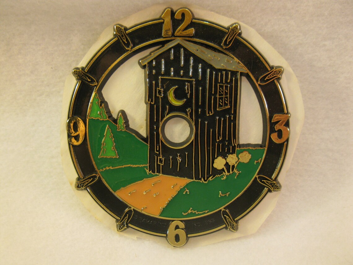 Vintage Plastic Clock Face Outhouse for Clockmaking Etsy