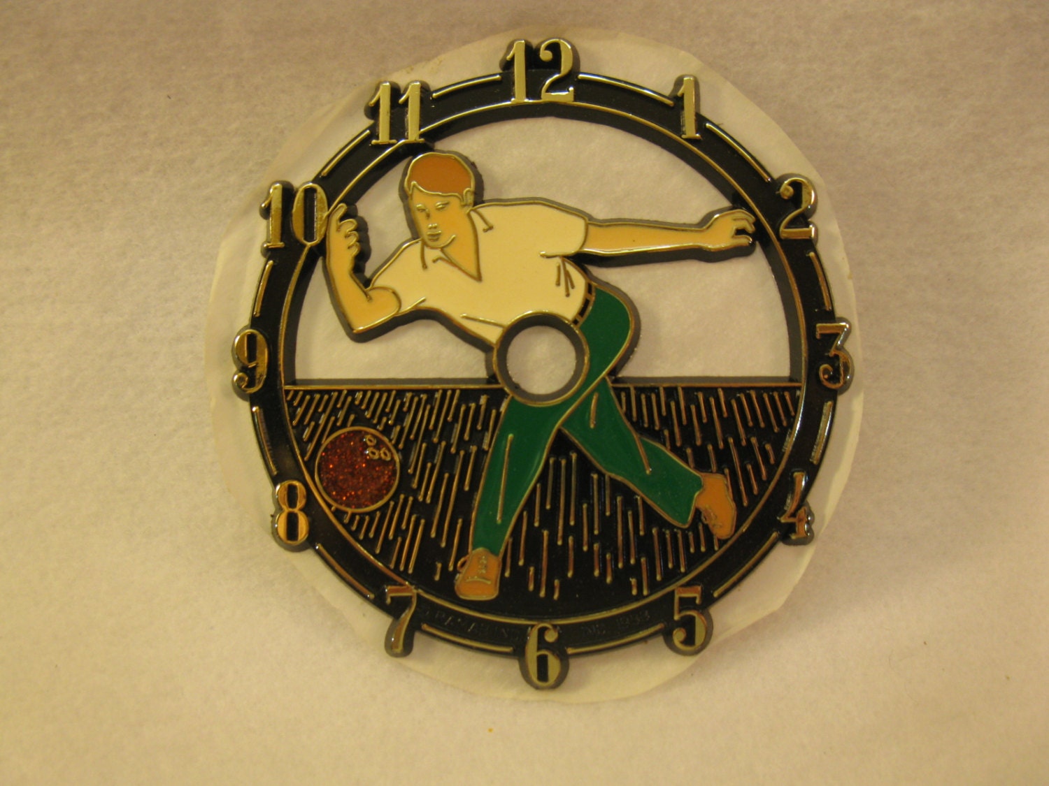 Vintage Plastic Clock Face Male Bowler for Clockmaking Etsy