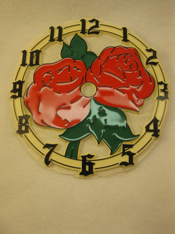 Vintage Plastic Clock Face Roses for Clockmaking Etsy