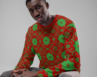 Moorish Heritage and Identity T-shirt - Symbolic Five-Pointed Green Star Unisex Sweatshirt