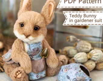 Teddy Bunny sewing PATTERN & text instructions PDF