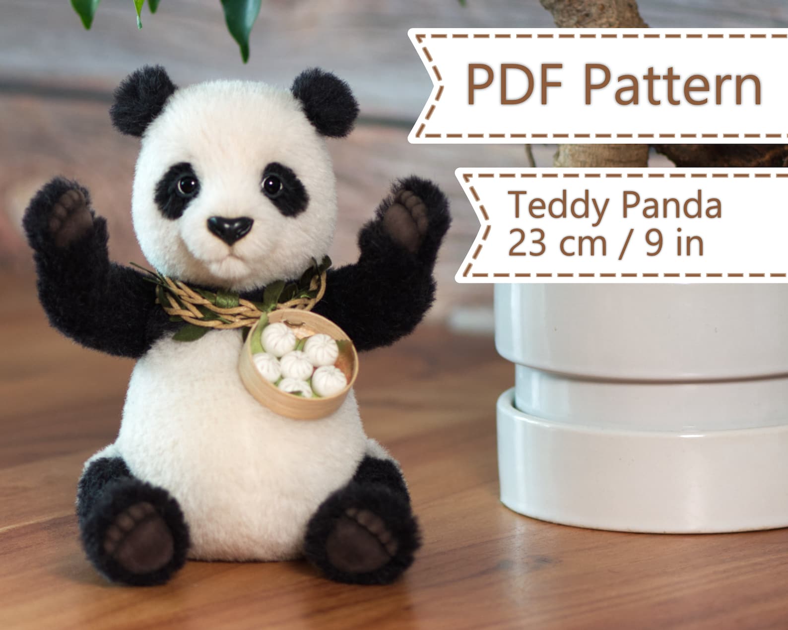 Easy Panda Sewing Pattern Teddy Panda Sewing PATTERN & Text Instructions PDF - Etsy