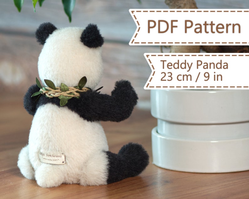 Easy Panda Sewing Pattern Teddy Panda Sewing PATTERN & Text Instructions PDF - Etsy
