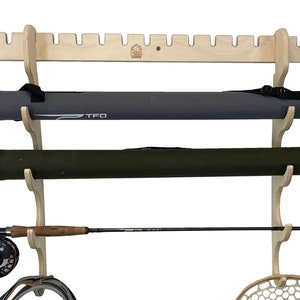 Custom Built Fly Rod Racks from New Hamphire: Solid Cherry Wood Fly-fishing  Rod Holders