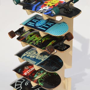 Birch Floor Skateboard Longboard Rack image 1