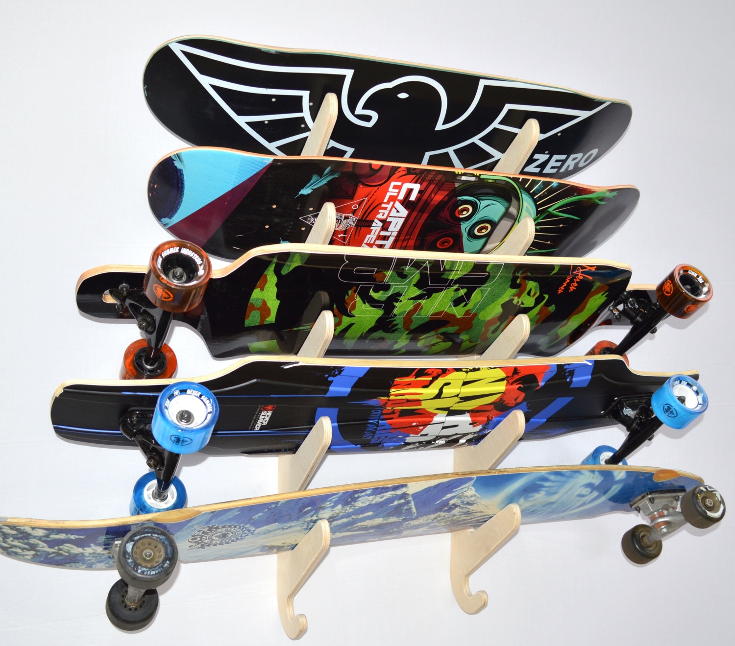 Rado Racks Skateboard Longboard Wall Rack - Etsy Canada