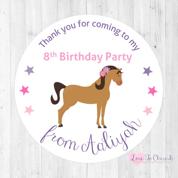 35 Personalised Fairy Stickers Birthday Party Thank You Stickers 6 Sweet Cone