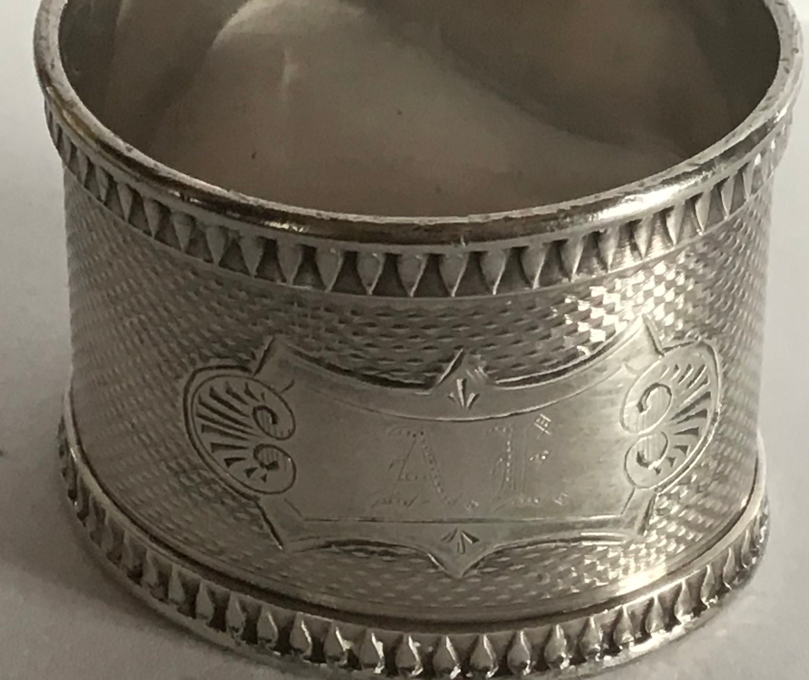 Ornate silver Napkin Ring Serviette Holder | Etsy