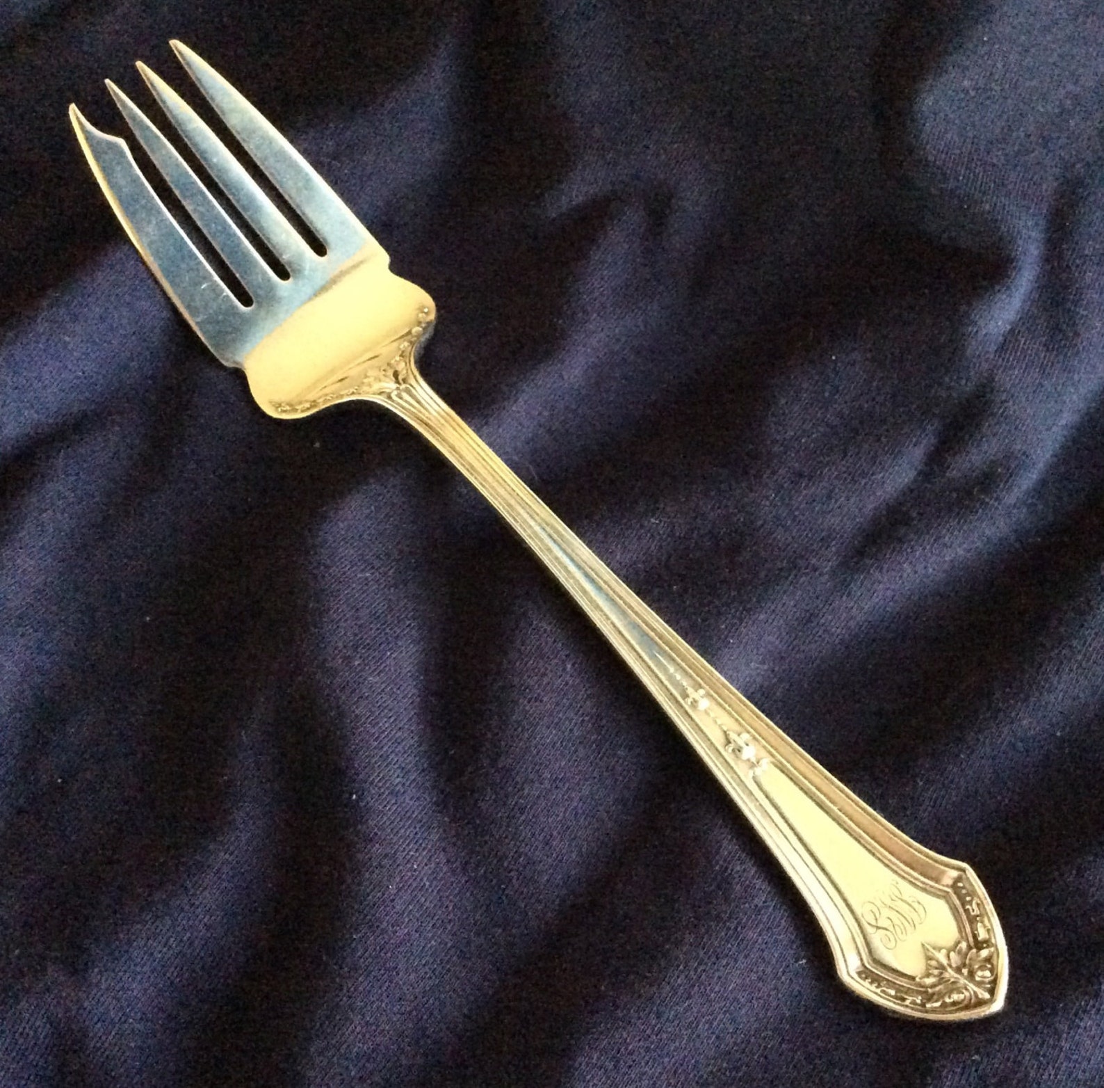 Lenox by Durgin Sterling Silver Meat a Serving Fork Ca 1912 Etsy