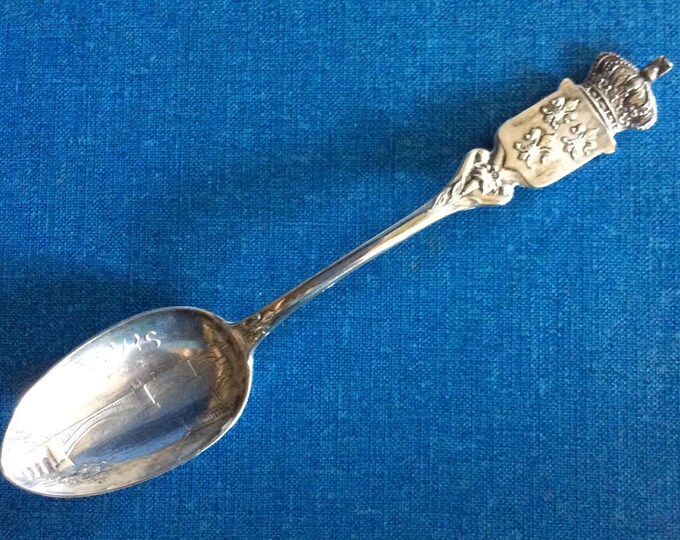 Large Sterling Silver St Louis Souvenir Spoon With Crown and Etsy