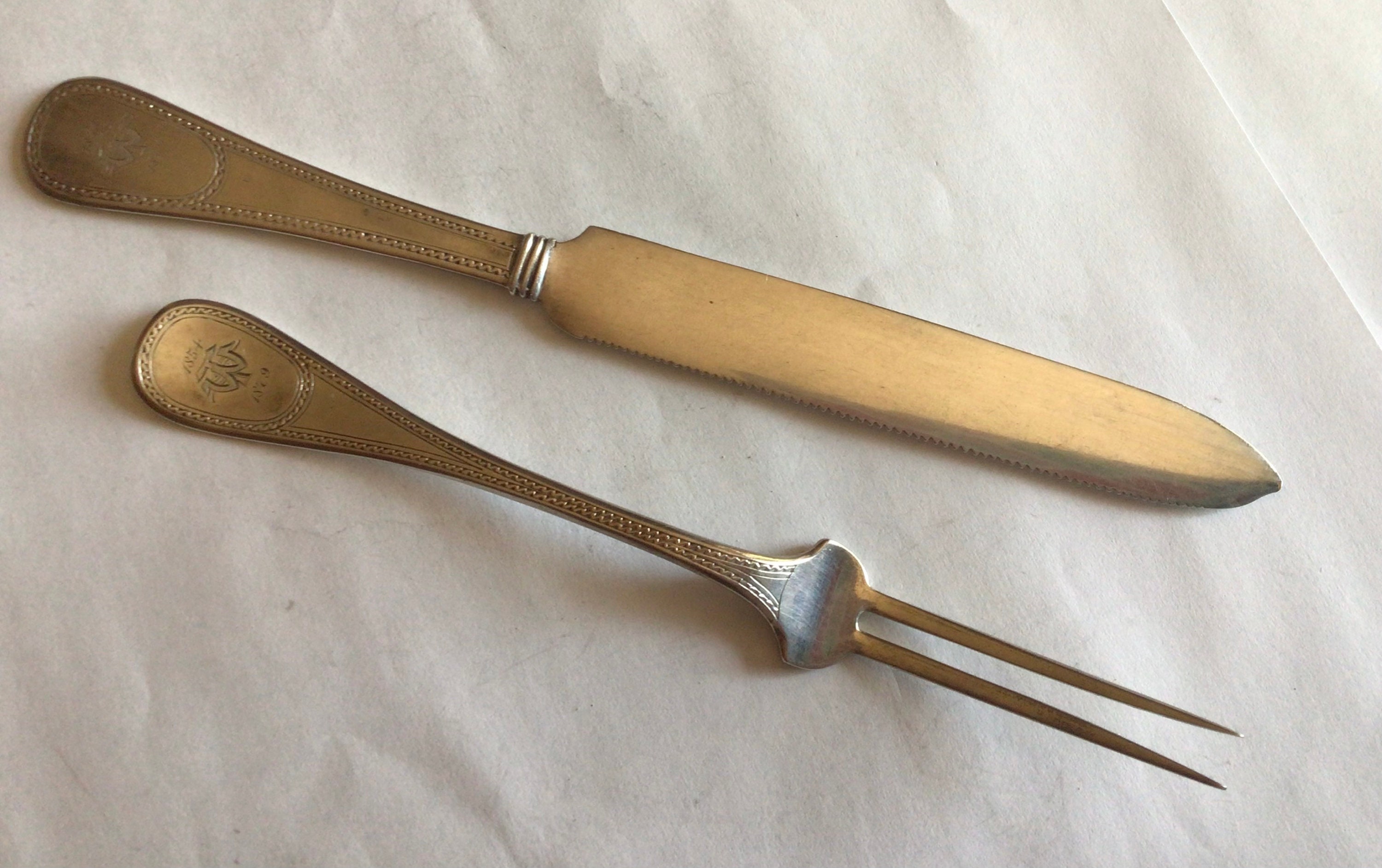 Tiffany Sterling Silver Fruit Knife and Fork 1879 - Etsy
