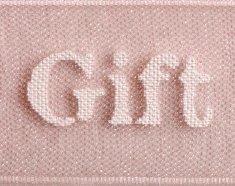 Cinta de 15 mm x 3,5 m de color blanco sobre rosa: un regalo para ti: decoración artesanal para fiestas y eventos