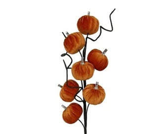 Manzana artificial de terciopelo naranja - Exhibiciones festivas de otoño/cosecha