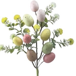 Artificial Easter Picks - Large Choice - Seasonal Floral Arrangements H37cm Egg & Foliage
