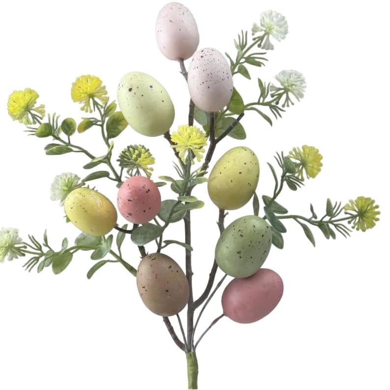 Artificial Easter Picks - Large Choice - Seasonal Floral Arrangements H37cm Egg & Foliage