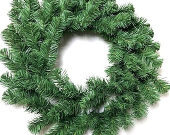 Base para corona navideña de pino artificial verde de 60 cm/120 puntas - Decoración para puertas