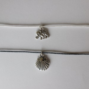 Elephant Necklace Elephant Chain Adjustable Adjustable Boho Festival Surfer Jewelry Wax Tape Minimalistic image 5