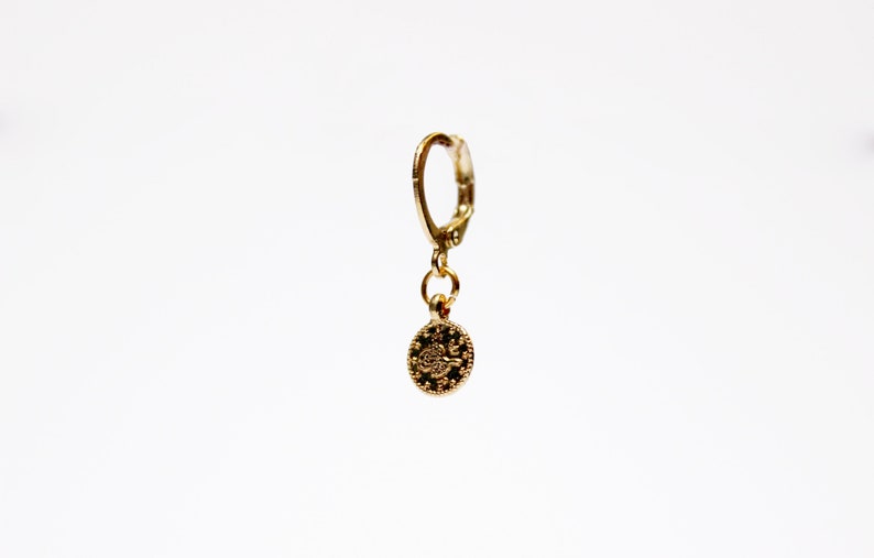 Antique Coin Earring 24k image 4